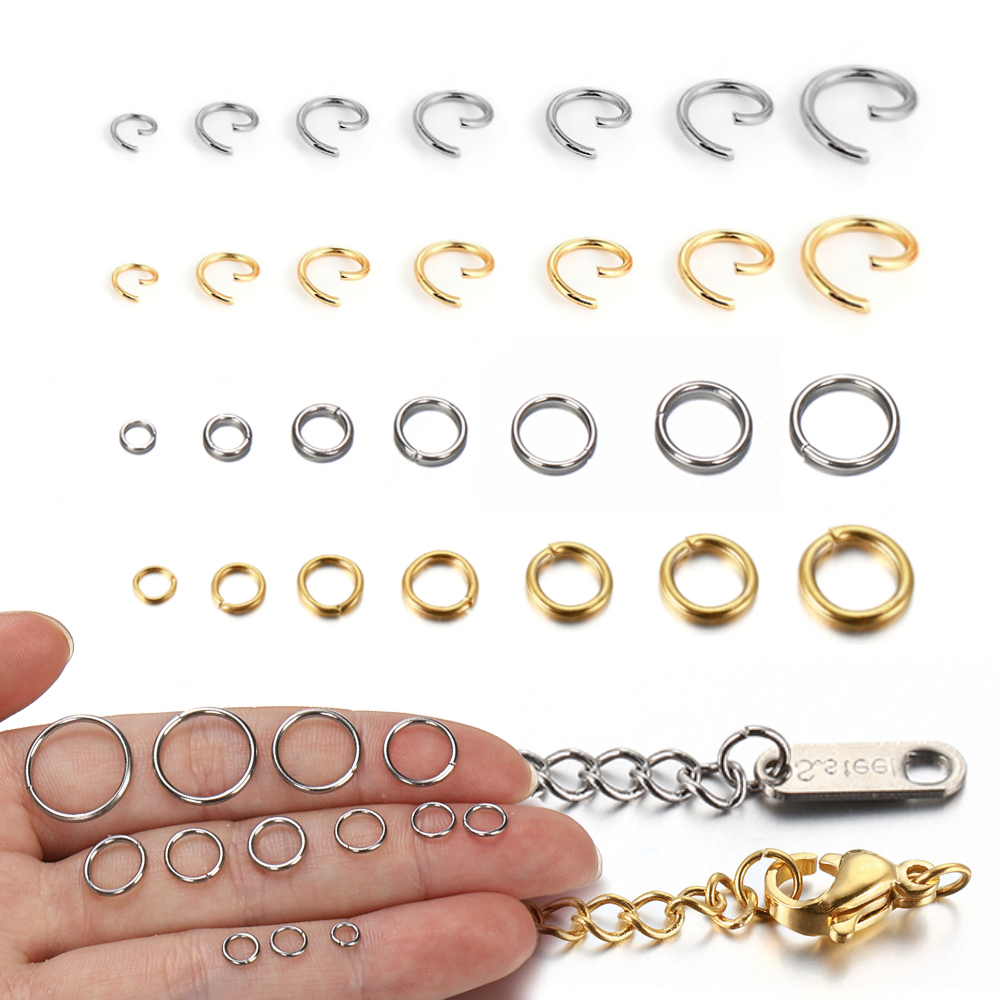 Jewelry Making Supplies Wholesale - 100-200 teile/los Edelstahl Offene Binderinge Split