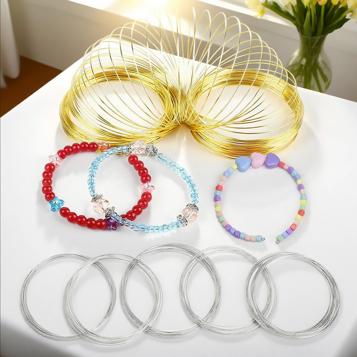 Jewelry Making Gold Wire - Memory Wire aus Edelstahl 0,6mm Spule
