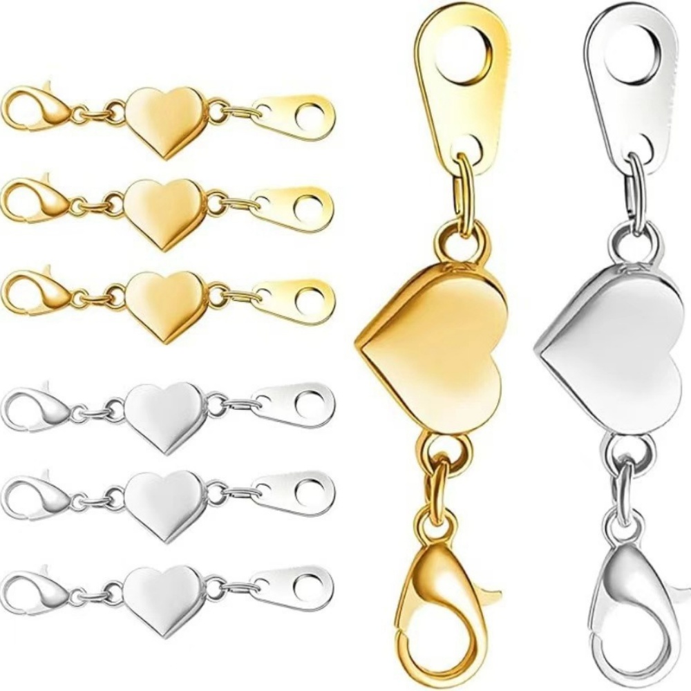 Lobster Clasp Silver - 5 Stück Edelstahl Starke Magnetische Halsketten-Verschlüsse