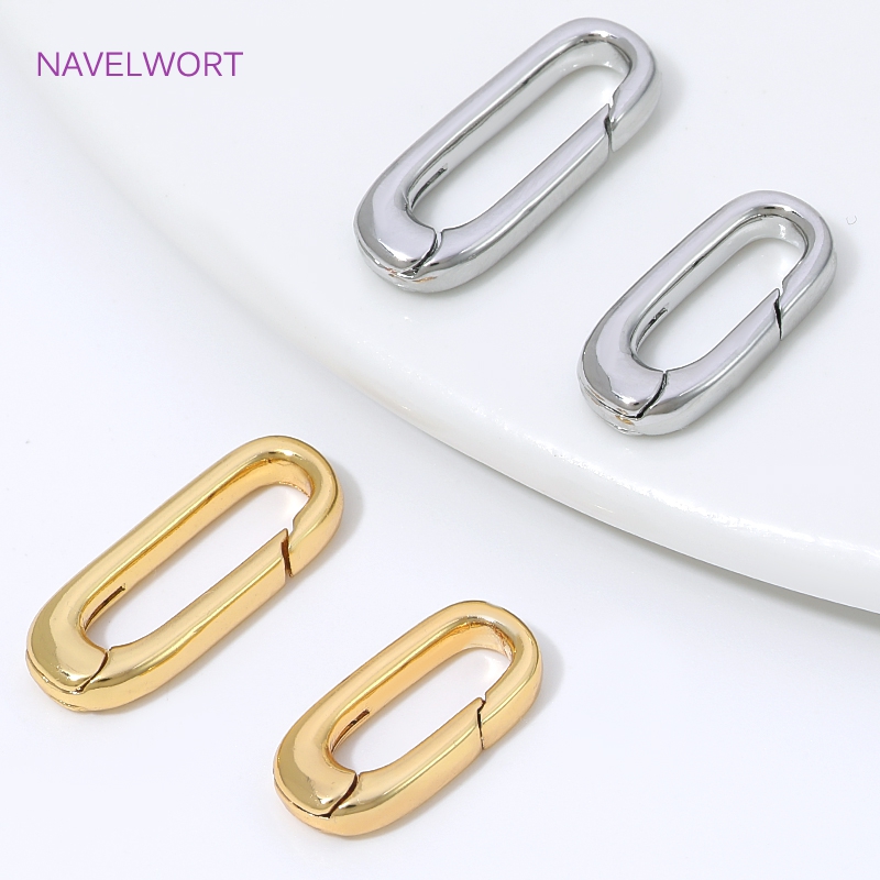 Jewelry Making Kit For Adults - 1/2/4 Stück 18K vergoldete ovale Federverschlüsse