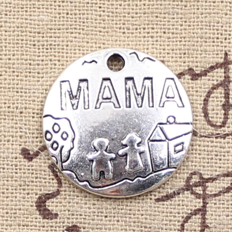 Jewelry Making 4 Year Old - 12 stücke Charms Mama Kinderheim 22x22mm