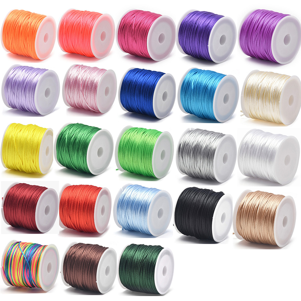 Jewelry Making Knots - 1,5 mm Crafts Satin-Rattail-Schnur aus Nylon