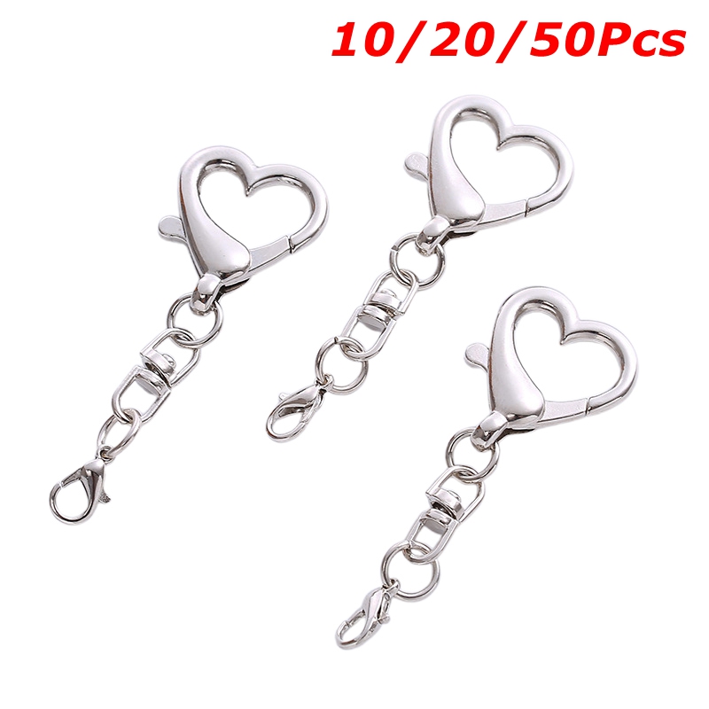 Lobster Clasp Silver - 10/20/50 Stück einzigartige Legierung herzförmige Verschluss