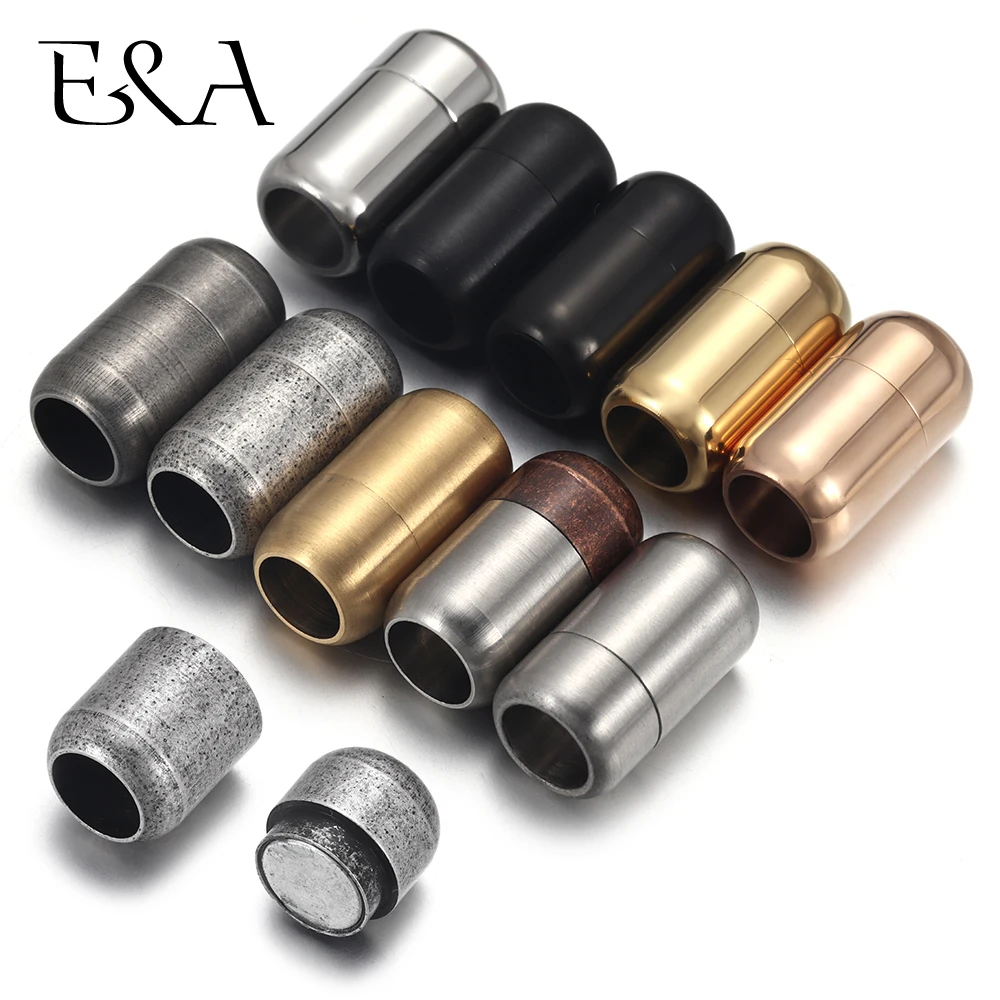 Jewelry Making Kit For Adults - Edelstahl 3mm-8mm Runde Magnetverschlüsse Lederarmband Magnet