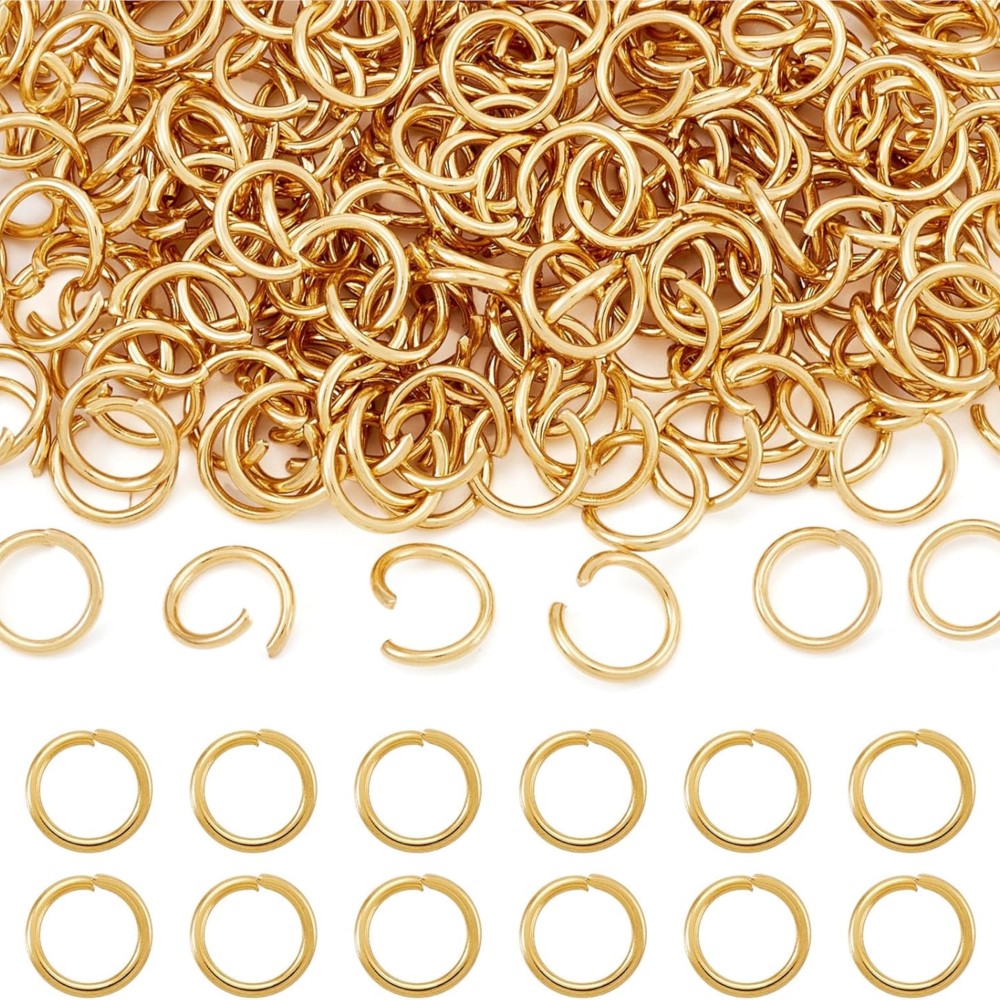 Jewelry Making Supplies Wholesale - 200/400 Stück Metall Goldfarben Offene Biegeringe