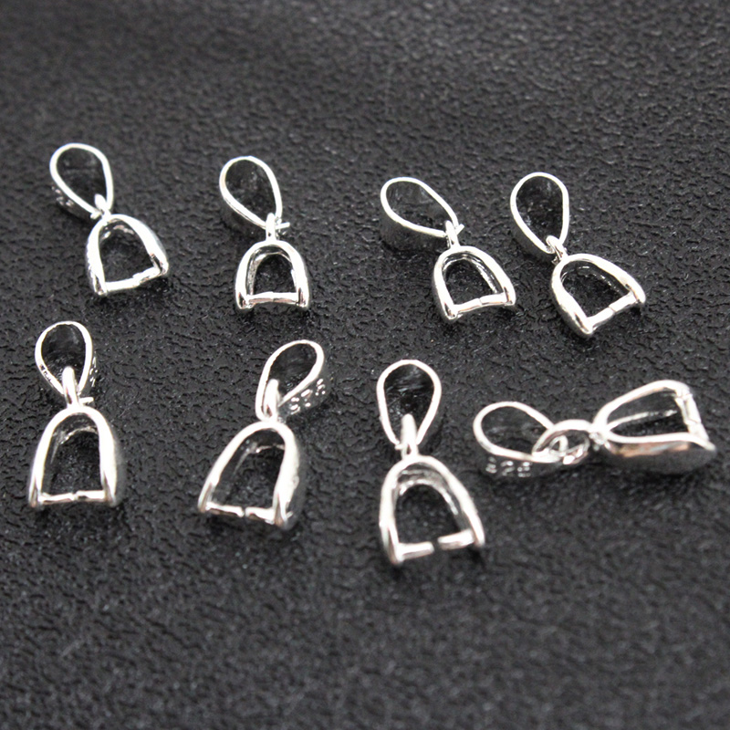 Lobster Clasp Silver - 10 Stück 925 Sterlingsilber plattierte Kupfer-Anhänger-Klemmverschlüsse,
