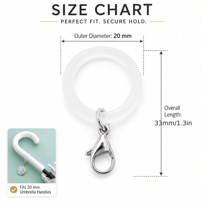 5/10 Stück Silikon-Regenschirm – Lobster Clasp Silver Bewertung und Preis