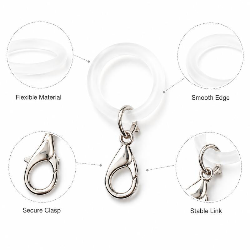 5/10 Stück Silikon-Regenschirm – Lobster Clasp Silver Bewertung und Preis