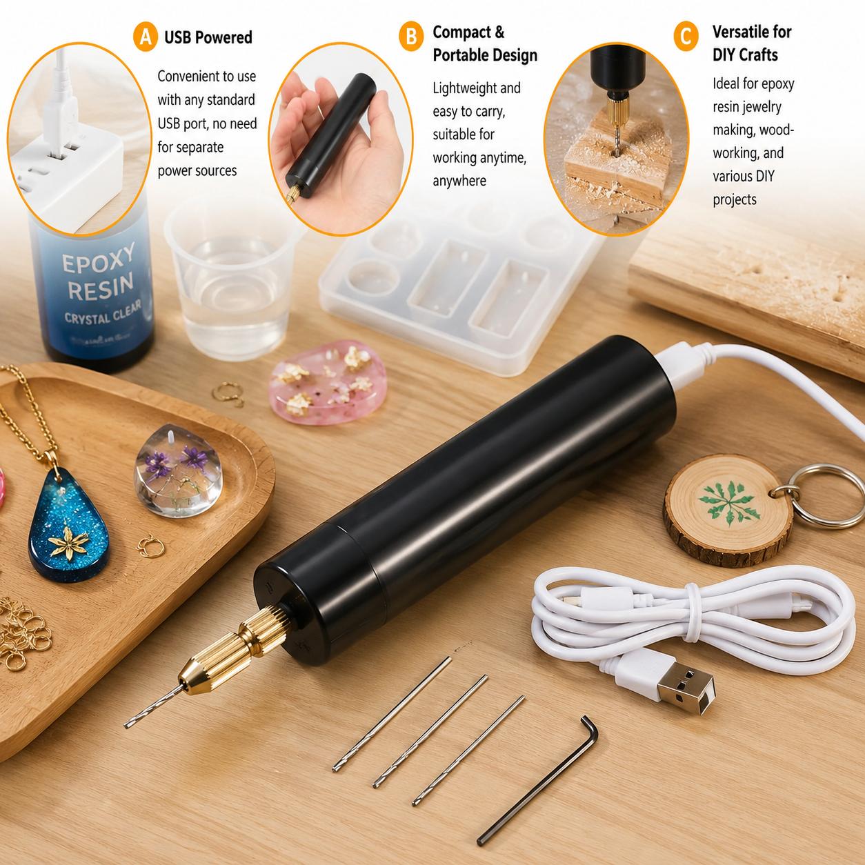 Mini-Elektrobohrer USB-betrieb – Jewelry Making Kit Professional Bewertung und Preis