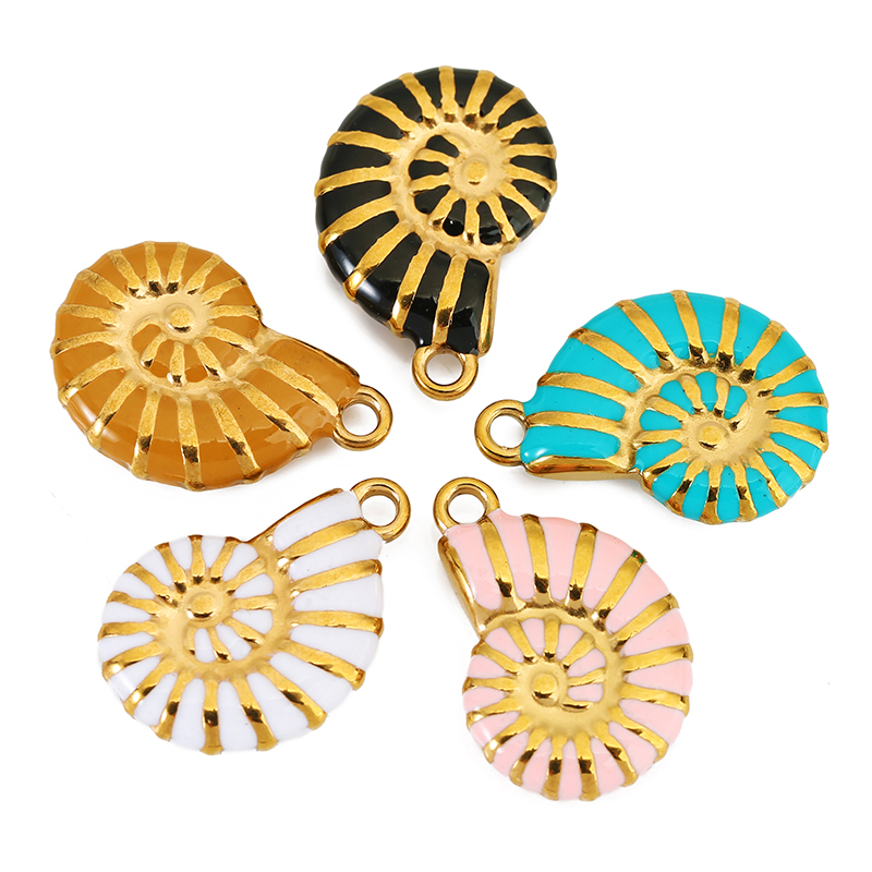 4 Stück Edelstahl Muschel-Anhä – Jewelry Making Materials Wholesale Bewertung und Preis