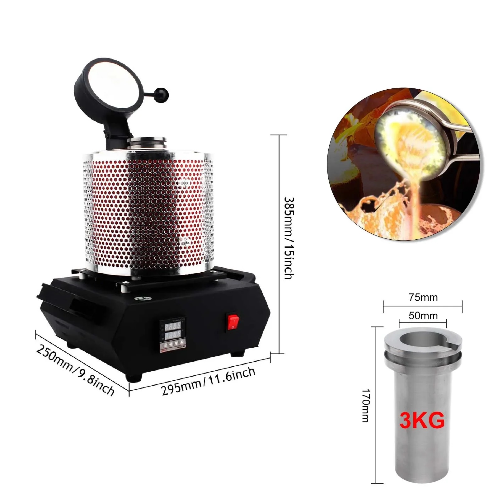 3KG Digitaler Schmelzofen mit  – Jewelry Making Anvil Bewertung und Preis