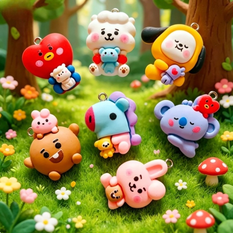 7 Stück BT21 Harz-Cartoon-Anhä – Jewelry Making Kit For Adults Bewertung und Preis