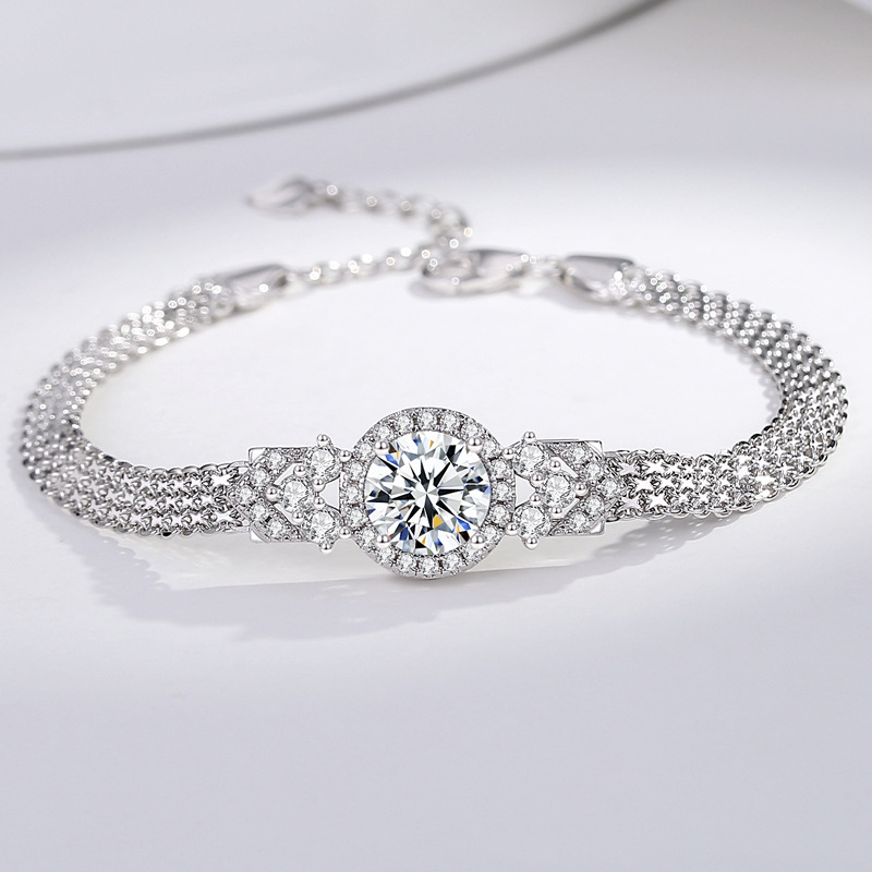 Neue 2 Karat D Farbe VVS1 Mois – Lobster Clasp Silver Bewertung und Preis