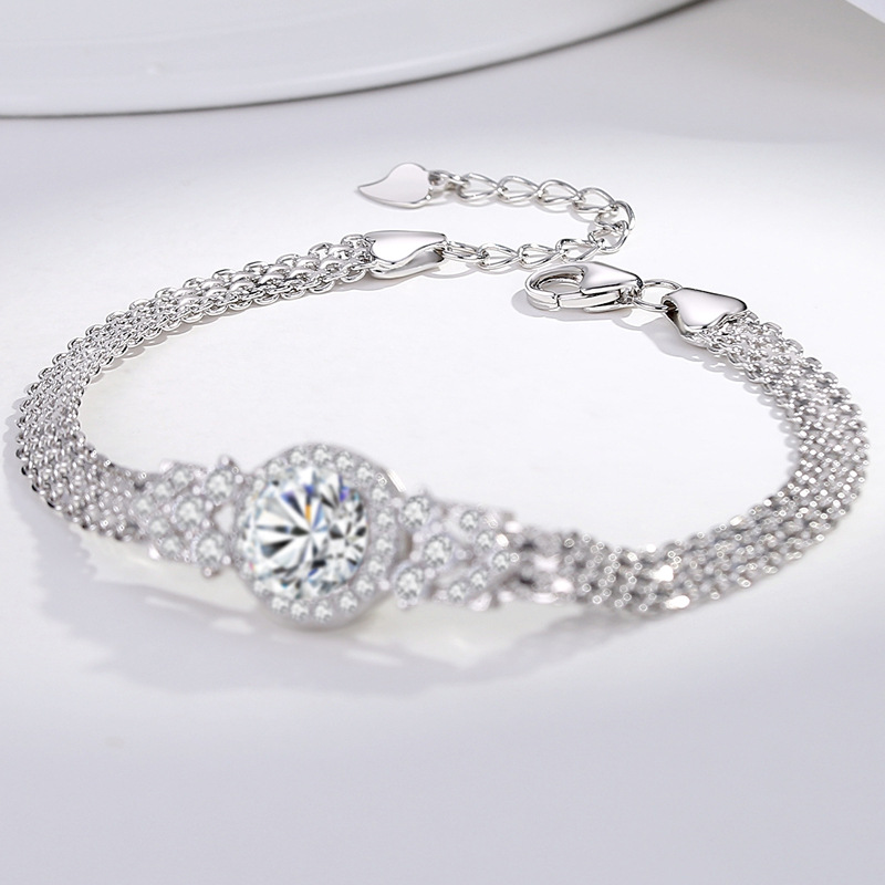 Neue 2 Karat D Farbe VVS1 Mois – Lobster Clasp Silver Bewertung und Preis