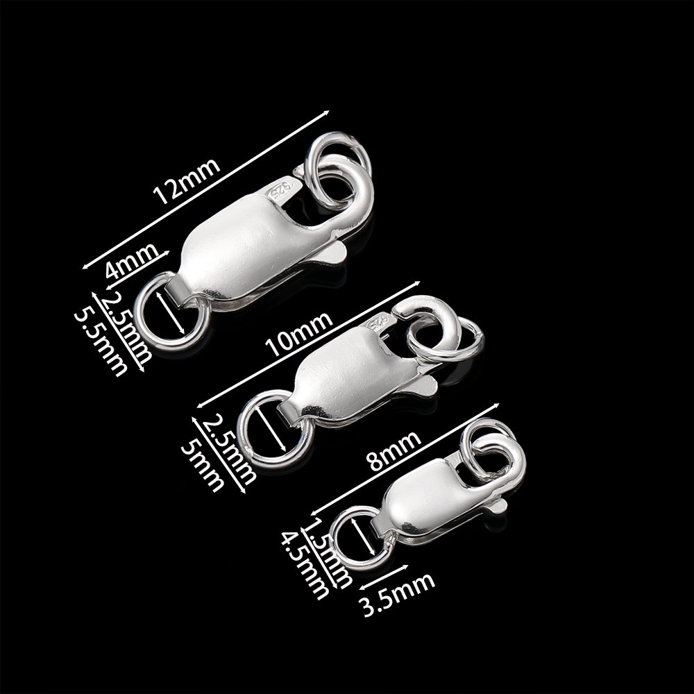 2 Stück massive silberne Karab – Lobster Clasp Silver Bewertung und Preis